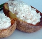 Patate farcite con carne trita e formaggi