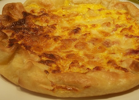 Quiche lorraine con uova e pancetta