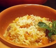 Risotto con zucca e provola